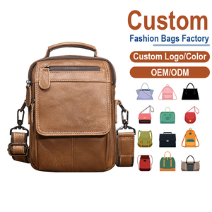 กระเป๋าสะพายข้างผู้ชายหนังดีไซน์วินเทจ |   โรงงานรับผลิตแบบ OEM/ODM สำหรับแบรนด์สินค้าแนววัฒนธรรมและกิจกรรมกลางแจ้ง - Product Image 1