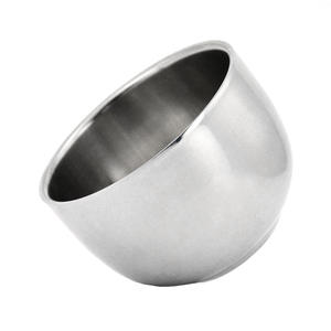 이발소 이발소 면도 금속 그릇 사용자 정의 로고 수염 관리 비누 그릇 실버 스테인레스 스틸 면도 그릇 도구 - Product Image 3