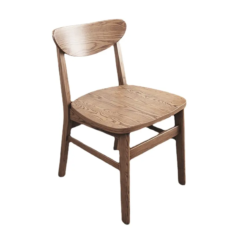 Sedia da pranzo in frassino bianco casa semplice sedia con schienale in legno massello tavolo moderno e sedia a farfalla minimalista