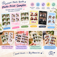 Machine de photomaton avec imprimante pour café, magasin, photomaton instantané avec modèles personnalisés, photomaton couleur