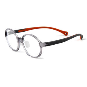 Gafas de bloqueo de luz azul para niños, montura transparente ovalada TR90, sin prescripción médica, protección ocular antirradiación, estudio 25804 - Product Image 1