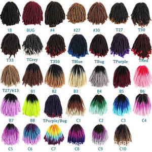 Extensions de cheveux synthétiques pré-étirées en vrac pour tresses Ombre Spring Twist, ondulations lâches pour tresses au crochet et Box Braids - Product Image 3