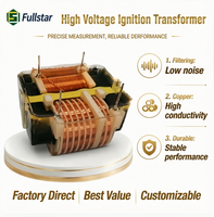Transformateur d'allumage haute tension à bobine toroïdale simple 12kV 15kV 20kV, petite bobine à étincelle pulsée pour cuisinière à gaz, brûleur, anion, ozone
