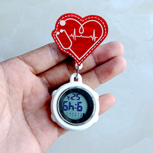 <span class=keywords><strong>Reloj</strong></span> de Bolsillo Retráctil con Clip <span class=keywords><strong>Digital</strong></span> Acrílico Brillante con Diseño de Dibujos Animados, Multifunción, para Personal Médico, Enfermeras y Doctores - Product Image 1