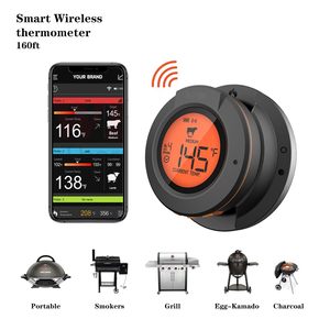 Digital Wireless BBQ <b>Thermometer</b> Probe Capacity Plastic Material for Grill Installation Wireless Meat <b>Thermometer</b> - Product Image 5