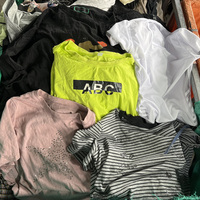 Pakaian Musim Panas Bekas Grade-A Kaos Wanita Lengan Pendek Kaos Wanita Bekas Bahan Katun Bundel Pakaian Bekas