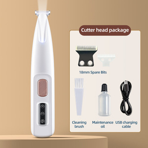 LED Light Rechargeable Electric Paw Claw Trimmer For <strong>Dogs</strong> Cats Luxury Waterproof Plastic Material Low Noise <strong>Pet</strong> <strong>Hair</strong> Shaver - Product Image 2