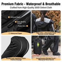 Ensemble imperméable réfléchissant personnalisé pour moto/vélo électrique, veste et pantalon de pluie séparés pour homme, livreur