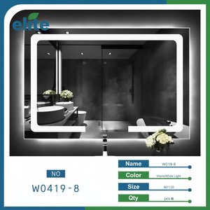 LED Smart specchio bagno con illuminazione brillante Art Deco Design incorniciato forma quadrata Touch funzione interruttore per arredamento moderno hotel - Product Image 1