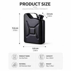 Mini gourde isotherme portable en acier inoxydable de 5 oz avec logo personnalisable, anti-fuite, idéale pour les voyages en plein air et comme cadeau - Product Image 3