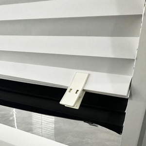 White Fabric Pleated Paper Shades Blinds Built-In Installation Simple Style for Everyday Use Vertical Pattern Shutter <strong>Windows</strong> - Product Image 3
