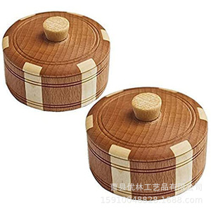 <b>Bamboo</b> Wood Spice Storage Box M Size Airtight Lid Kitchen Seasoning <b>Container</b> - Product Image 3