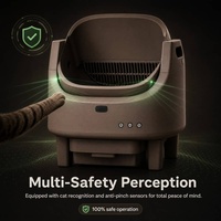 Bac à litière automatique Songya 60L, écologique, sûr, antidérapant, silencieux, autonettoyant