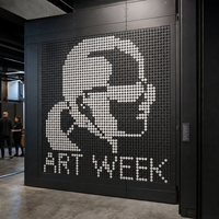 Écran LED en maille de pixels en alliage d'aluminium étanche pour éclairage de façade murale, idéal pour l'affichage architectural en hôtels et centres commerciaux