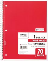 Cahier à spirale 8x10-1/2 pouces six couleurs 1 sujet carnet de notes agenda planificateur facile à déchirer Journal personnalisable