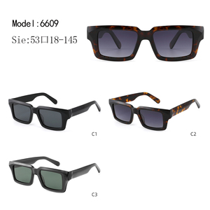 แว่นกันแดดทรงสี่เหลี่ยมแบบ unisex กรอบเต็มทรงกระดองเต่า ป้องกันรังสียูวี 400 สำหรับผู้ใหญ่ - Product Image 3
