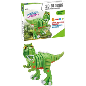 <span class=keywords><strong>Jeu</strong></span> de puzzle éducatif d'apprentissage DIY 104 pièces, puzzle créatif 3D pour enfants en EVA, puzzle d'animaux, dinosaure - Product Image 3