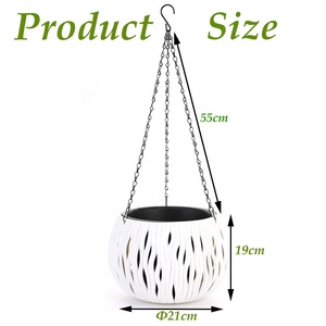 Vaso da fiori appeso in plastica Rattan vuoto cesto appeso zucca addensata bellezza orchidea verde aneto edera pianta verde a tenuta stagna - Product Image 2