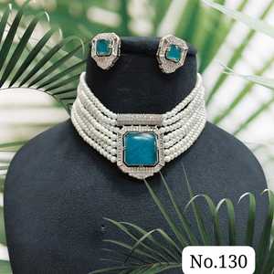 2025 moda Vintage boda accesorios nupciales conjunto de joyas regalos acrílico perla collar pulsera pendientes conjunto de joyería para mujer - Product Image 1