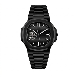 Reloj mecánico con esqueleto, indicador de fecha, correa de metal, informal de negocios - Product Image 1