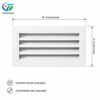Grille d'aération unidirectionnelle fixe en aluminium pour mur et plafond, pour systèmes CVC - Offre Spéciale