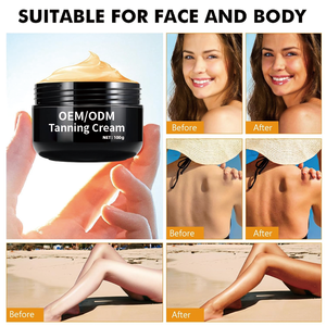 OEM ODM Natural Vegano Suave Marrón Piel Oscura Corrección de color Loción de autobronceado/Gel <span class=keywords><strong>Crema</strong></span> de bronceado corporal - Product Image 5