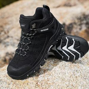 รองเท้าเดินป่าแบบขายส่งจากโรงงาน ปรับแต่งได้ตามต้องการ สำหรับทุกการผลิต รองเท้าบูทหุ้มข้อแบบผูกเชือก หัวมน สำหรับใส่ไปแคมป์ปิ้งและเดินป่าในทะเลทราย - Product Image 5