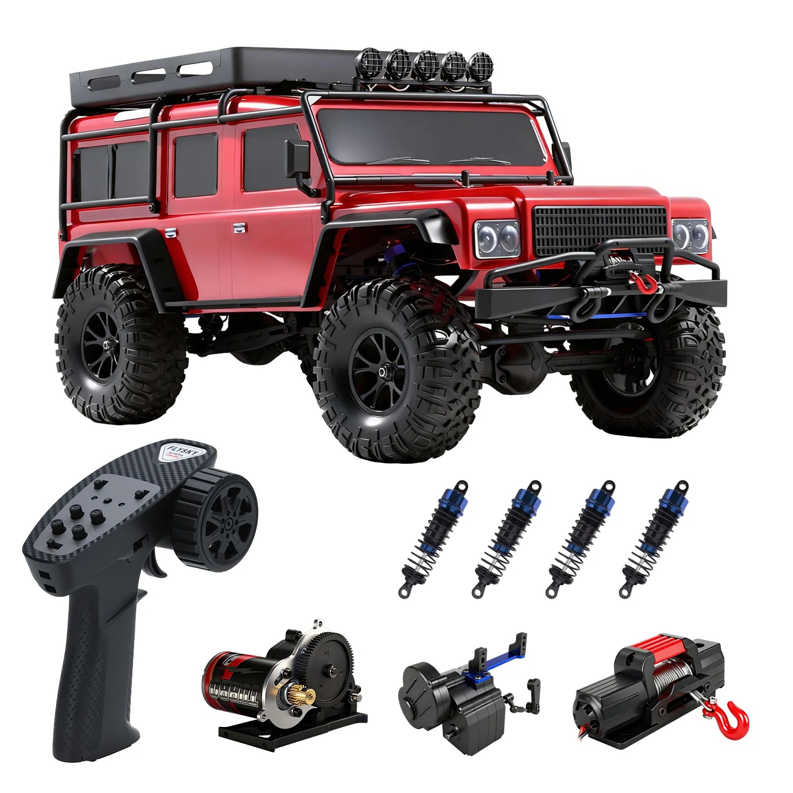 Kit De Luz LED Superbrillante Para Coche RC – Faros Delanteros Y Traseros 4LED Para HSP 1/10 1/8 | Accesorio RC