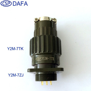 ขั้วต่อวงกลม CSP Y2M-7TK อลูมิเนียมหล่อขึ้นรูป ทองเหลือง ชุบเงิน ชุบทอง ซีรีส์ Y ปลั๊กและเต้ารับสำหรับการบิน - Product Image 2