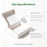 Boîte cadeau en papier blanc personnalisée pour desserts, accepte les commandes d'échantillons, boîte recyclable pour l'emballage de gâteaux et de chocolats