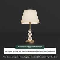 Lámpara de Mesa LED de Cobre de Estilo Nórdico Moderno con Pantalla de Tela Flexible Ecológica, Base para Bombilla E14, para Uso en Dormitorio junto a la Cama