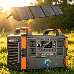 Centrale Électrique Portable Solaire LiFePO4 1000W 1200W 1000Wh avec MPPT, Onde Sinusoïdale Pure, Démarreur de Batterie, Prise Cigarette, pour Maison et Extérieur - Product Image 1
