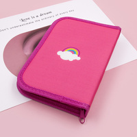 Retour à l'école ensemble de papeterie rose licorne porte-crayon fente crayon poche couleur/Gel stylo pochette organisateur de bureau pour les filles