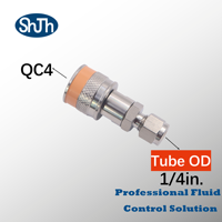 Swagelok 316 Connecteurs rapides interopérables haute pression forgés en acier inoxydable Raccord à compression QS-QC4-B-400K2 filetage BSP