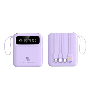 Nuovo stile Mini ricarica rapida portatile <span class=keywords><strong>10000</strong></span> <span class=keywords><strong>MAh</strong></span> <span class=keywords><strong>PowerBank</strong></span> costruito in cavi per il telefono cellulare - Product Image 1