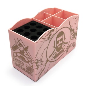 Support de <span class=keywords><strong>rangement</strong></span> multifonctionnel en plastique durable et réutilisable de grande capacité pour outils de coiffure, organisateur de cosmétiques, ciseaux et peignes de barbier - Product Image 1