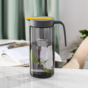Carafe en verre colorée économique de 1000 ml avec 4 verres à eau de 200 ml – Coffret cadeau de rentrée scolaire – Articles ménagers - Product Image 2