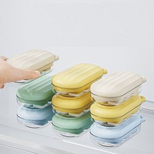 Molde de silicona cuadrado de grado alimenticio de fácil desmolde con tapa de oso desmontable, para congelación rápida de cubitos de hielo y crema, herramienta doméstica ecológica - Product Image 2