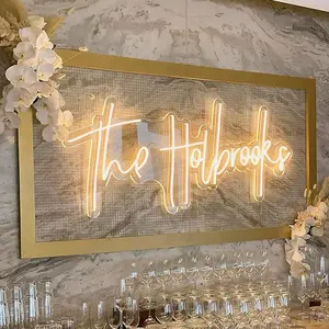 Letrero Luminoso LED de <span class=keywords><strong>Neón</strong></span> Personalizado, Hecho a Medida, para Montar en la Pared, Decoración para Tiendas y Fiestas - Product Image 1