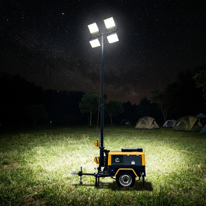 High Capacity Super Silent Trailer Light Tower Generator 7.5KVA 10KVA 50Hz 60Hz Lighting Tower With Rain Cover for Home Use TP-L - Product Image 1