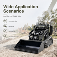Promotion : Chargeuse compacte LAWNIO avec moteur EPA, chenilles en caoutchouc et godet robuste pour travaux d'aménagement paysager et routier