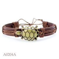 Bracelets en cuir véritable tortue de mer cheval renard bois de cerf éléphant gecko lézard mural chien chat patte cerf dragon tortue