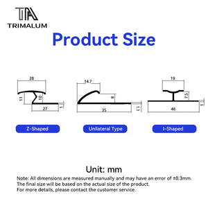Hợp kim nhôm tròn bên ngoài góc TRIM cho gạch và tích hợp tường Panel ARC chuyển nửa vòng tròn cạnh - Product Image 6