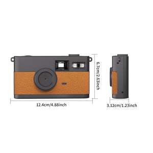 Appareil photo numérique rétro sans écran pour débutants, texture cuir, 8 filtres, flash LED rechargeable, idéal pour les étudiants et l'enregistrement quotidien sur le campus - Product Image 5