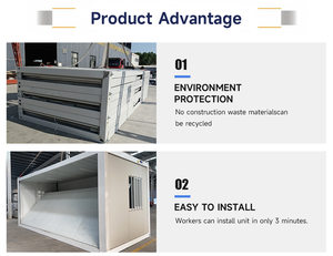 Contenedor de acero para oficina, casa plegable simple para uso residencial o comercial para hoteles, almacenes, contenedor plegable - Product Image 5