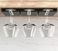 Besafe sous armoire verres à pied porte-verre à vin support lunettes stockage suspendu organisateur pour Bar cuisine