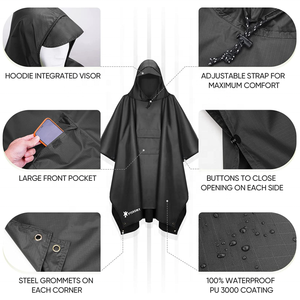 <span class=keywords><strong>Poncho</strong></span> imperméable Polar Everest 3 en 1, léger, en ripstop, pour <span class=keywords><strong>homme</strong></span> adulte, pour randonnée, camping, pêche - Product Image 3