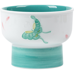 Guanlan Large Master Cup Turquoise Green Ceramic <b>Teacup</b> Butterfly Flower Design Kung Fu Tea Set - Product Image 5