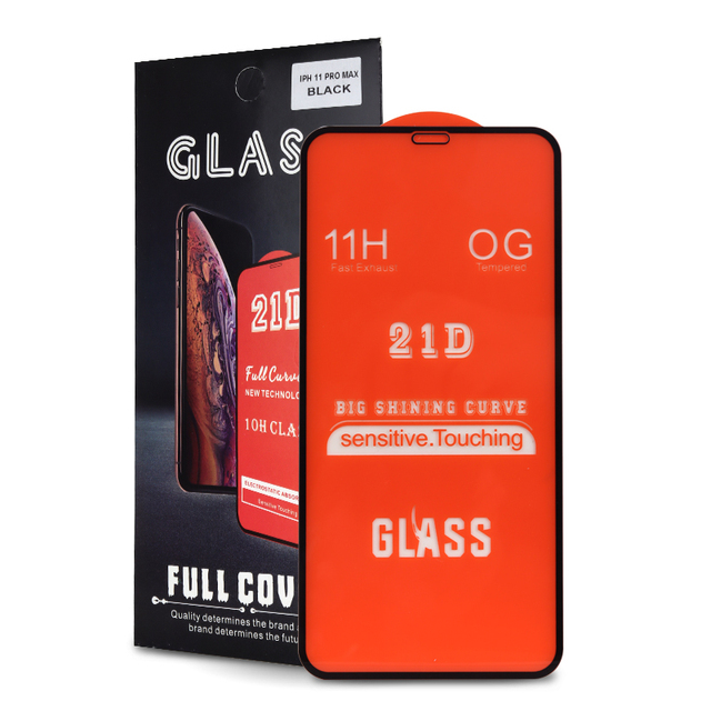 Somostel Wholesale 21D Full Glue Phone Glass Screen Protector Explosion-proof 9H Tempered Glass Screen Protector for Iphone