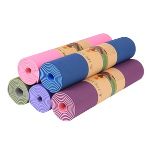 Esterilla de yoga TPE de 6mm de espesor de alta calidad con logotipo personalizado antideslizante de fábrica al por mayor - Product Image 1